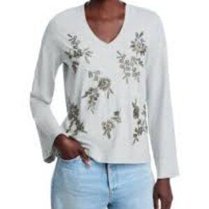 NWT  Johnny Was Heather Kimono Sleeve Tee Heather Grey